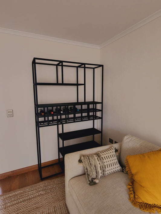 Repisa Multifuncional con Guarda de Vinos