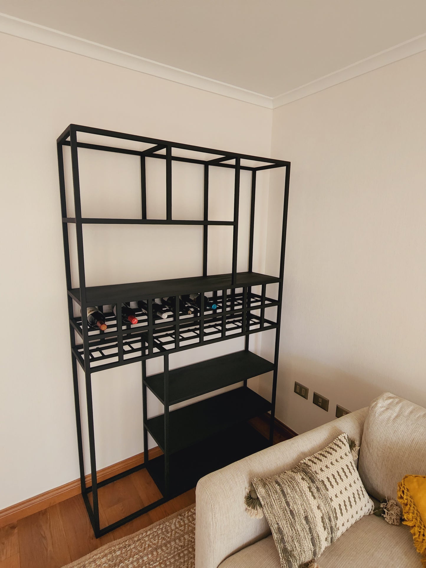 Repisa Multifuncional con Guarda de Vinos