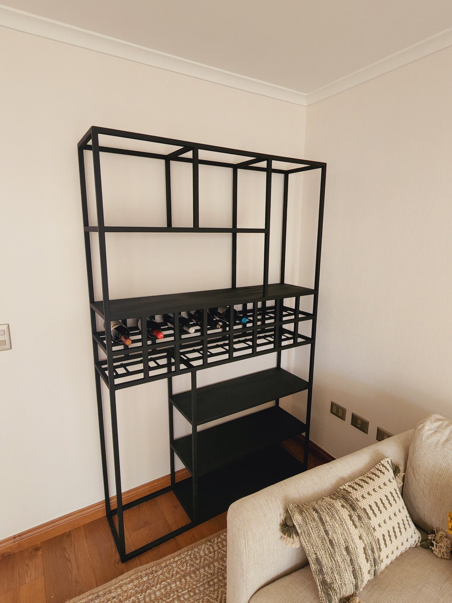 Repisa Multifuncional con Guarda de Vinos