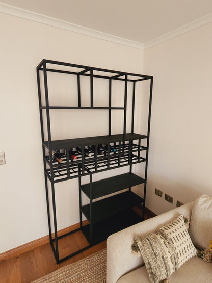 Repisa Multifuncional con Guarda de Vinos