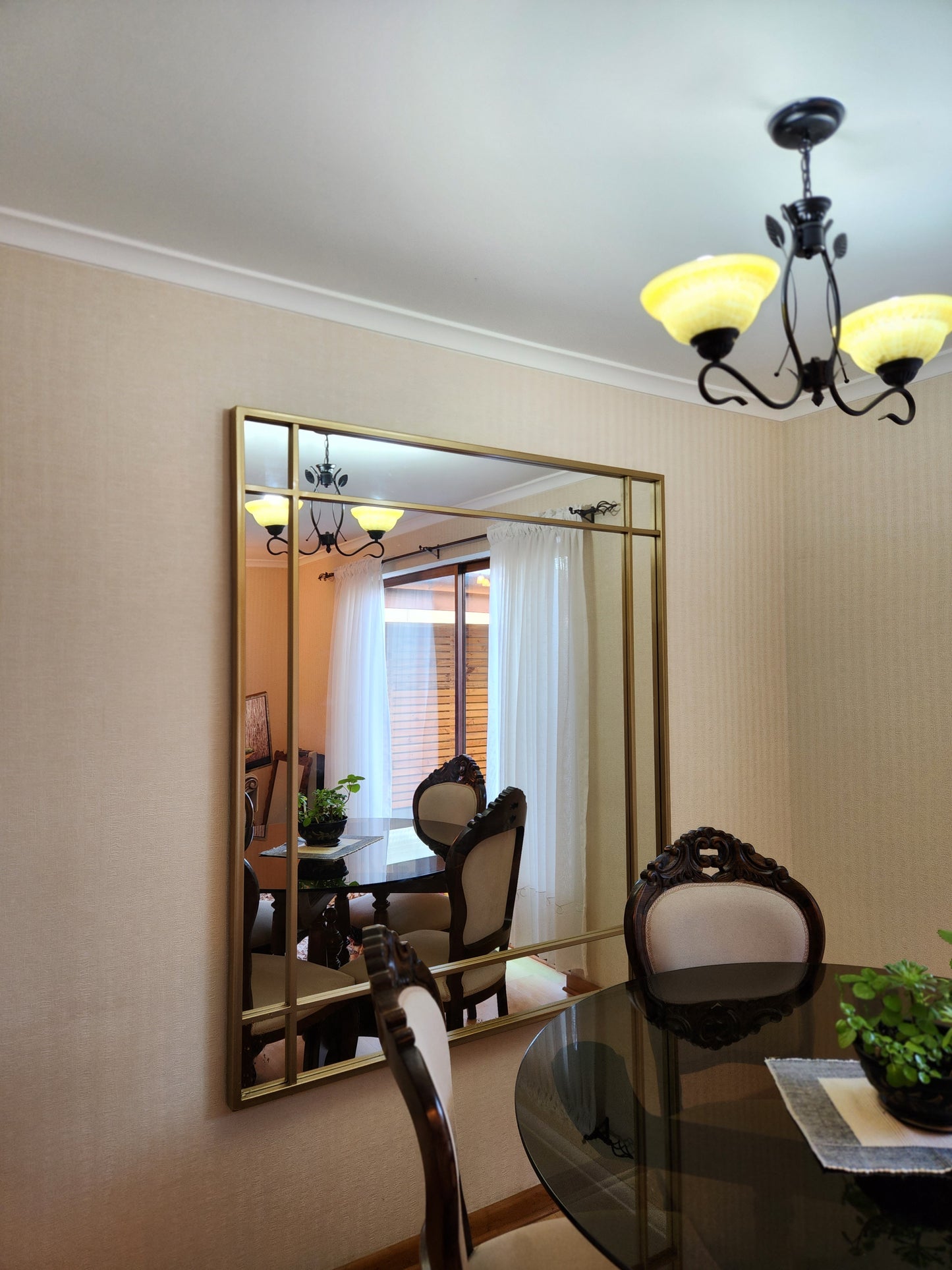 ESPEJO – Marco Negro Industrial con Divisiones