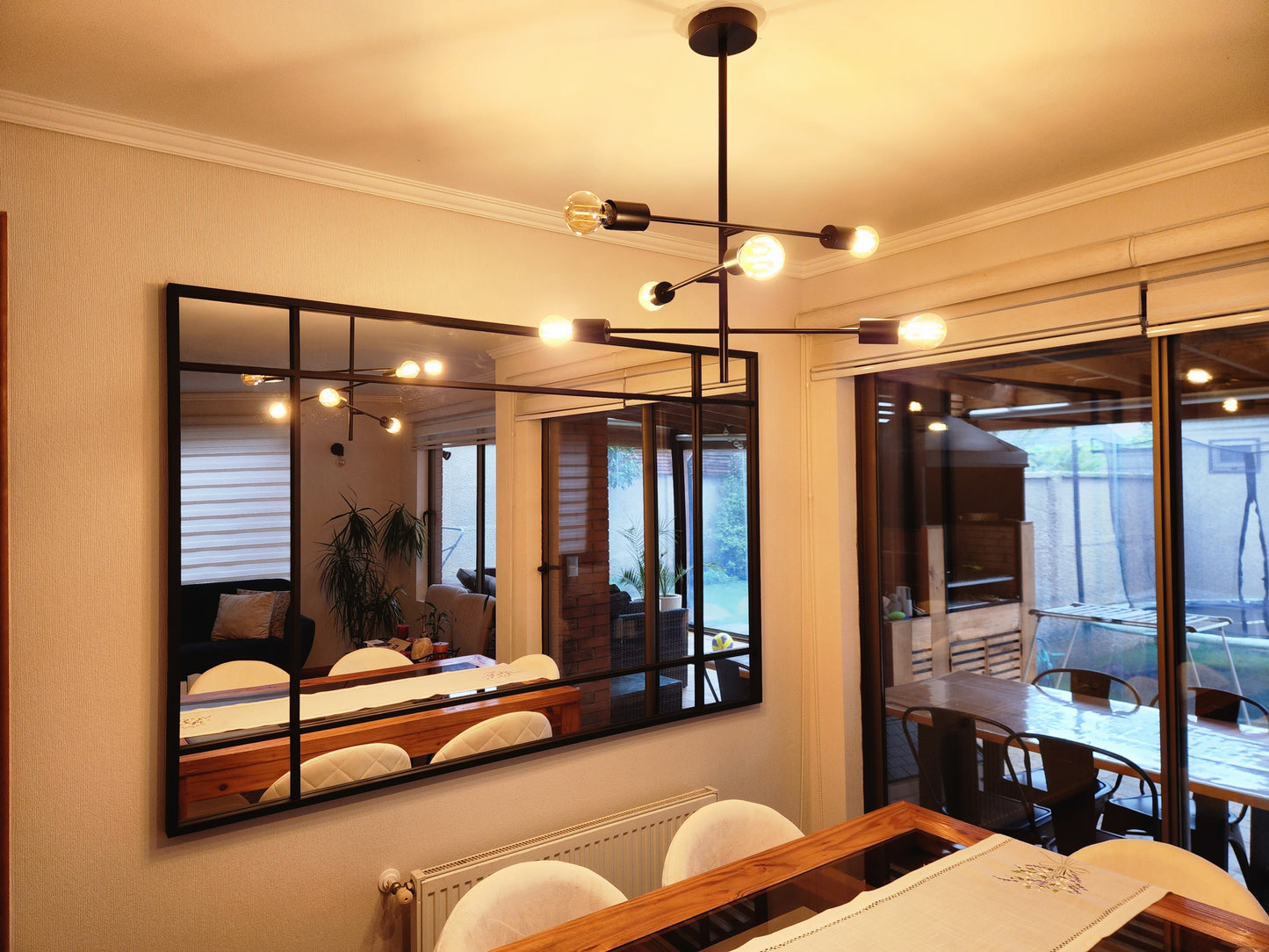 ESPEJO – Marco Negro Industrial con Divisiones