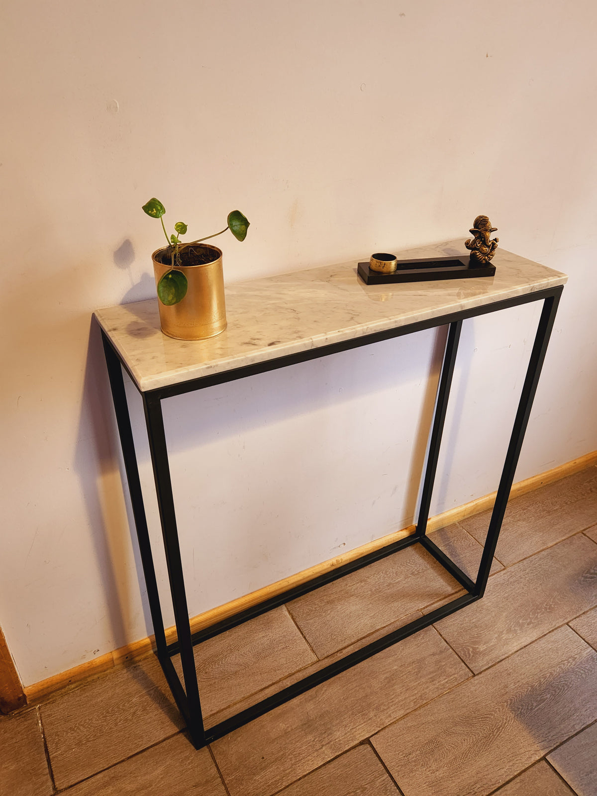 ARRIMO 100×25×90 cm – Versión Premium – Cubierta de Mármol - Blanco