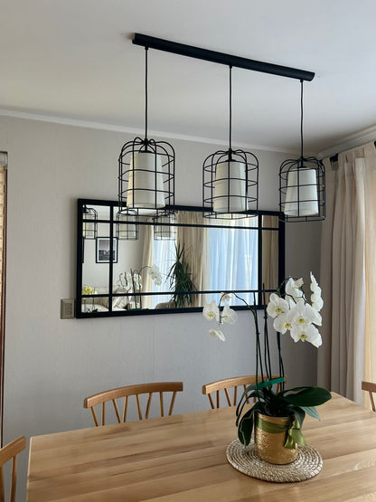 ESPEJO – Marco Negro con Diseño Modular Vertical