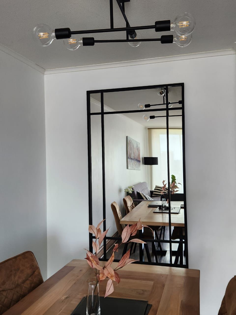 ESPEJO – Marco Negro Industrial con Divisiones