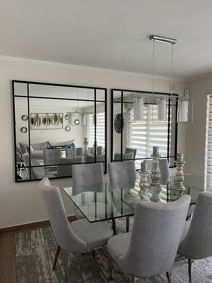 ESPEJO – Marco Negro Industrial con Divisiones